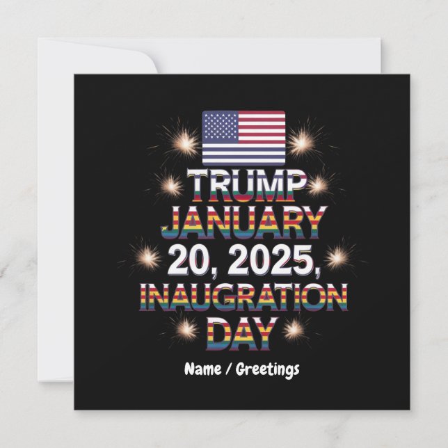 Trump Inauguration Day January 20, 2025  Invitation (Front)