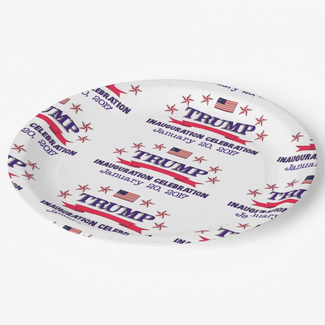 Trump Inauguration Paper Plate (Angled)
