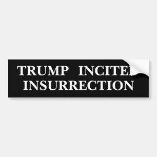 "Trump Incited Insurrection" Bumper Sticker