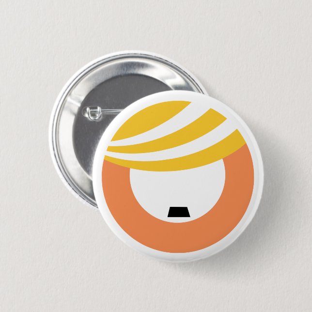 Trump is a Fascist 6 Cm Round Badge (Front & Back)