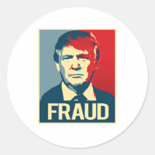Trump is a Fraud -.png Classic Round Sticker