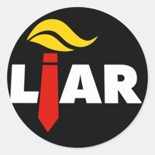 Trump Is A Liar  Classic Round Sticker