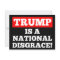 Trump is a National Disgrace Black Postcard