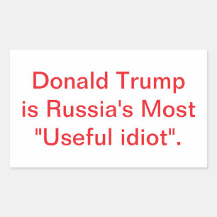 Trump is a Russian Asset Jeff Hankamer Artjunkhaus Rectangular Sticker