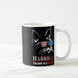 Trump Is A Scab Vote Harris Vheimer Cat Lady 1  Coffee Mug