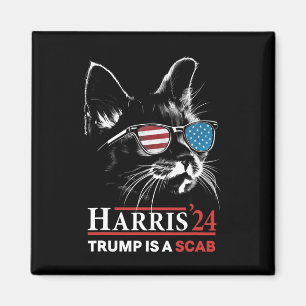 Trump Is A Scab Vote Harris Vheimer Cat Lady 1 Magnet