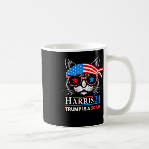 Trump Is A Scab Vote Harris Vheimer Cat Lady Coffee Mug