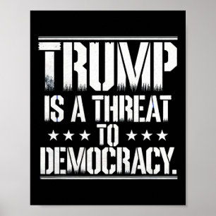 Trump Is A Threat To Democracy Poster