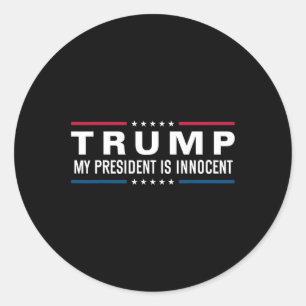 Trump Is Innocent Take America Back Again 2024  Classic Round Sticker