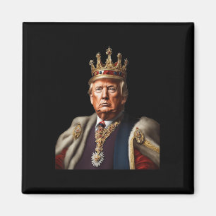 Trump Is King Long Live The King American Flag Pat Magnet