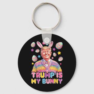 Trump Is My Bunny – Funny Trump Bunny Ears Key Ring