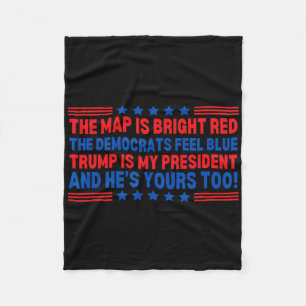 Trump Is My President Election Poem Valentine Inau Fleece Blanket