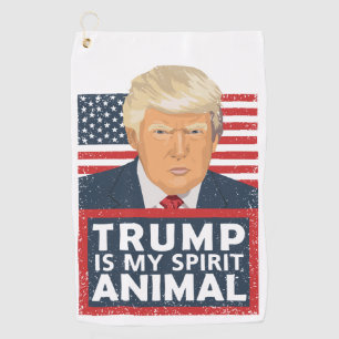 Trump is My Spirit Animal Funny Golf Towel