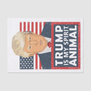 Trump is My Spirit Animal Funny Tissue Paper