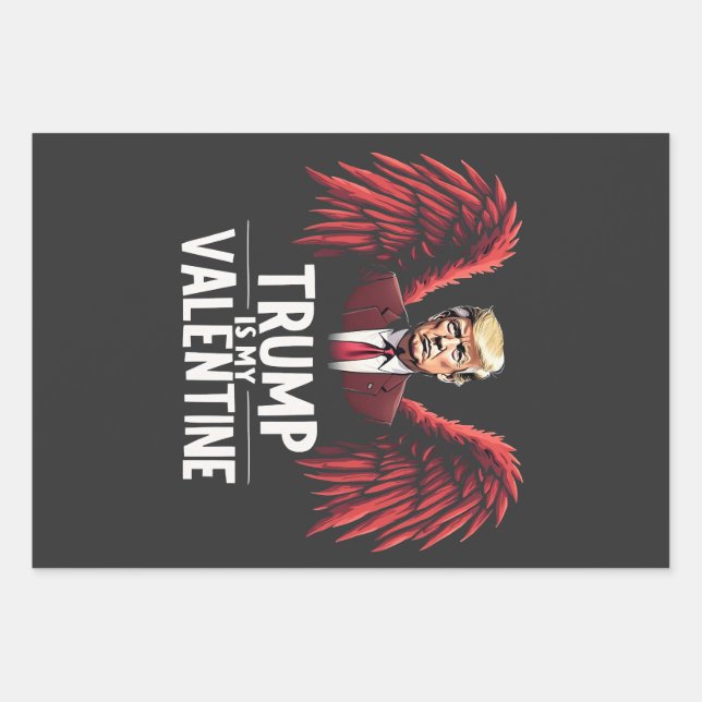 Trump is my Valentine Inauguration Day Maga  Wrapping Paper Sheet (Front)