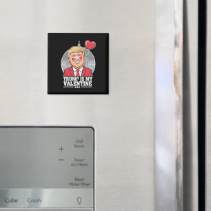 Trump is My Valentine Retro Valentines Day  Magnet