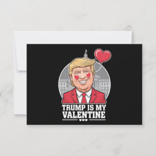 Trump is My Valentine Retro Valentines Day  Thank You Card