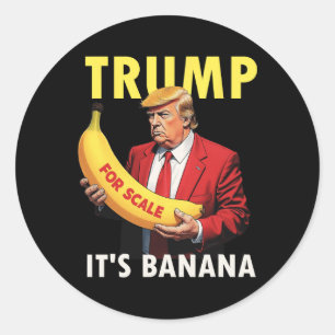Trump It's Banana (for Scale) Starship Funny 1  Classic Round Sticker