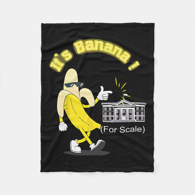 Trump It's Nana (for Scale) Starship Funny Trump P Fleece Blanket (Front)