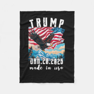 Trump Jan 20 2025 Fleece Blanket