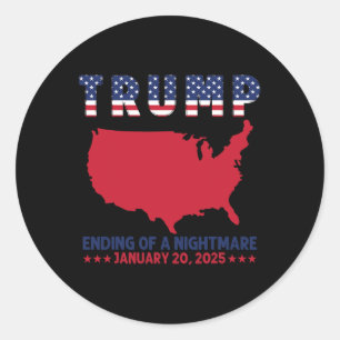 Trump January 20 2025 Usa Patriotic Inauguration D Classic Round Sticker