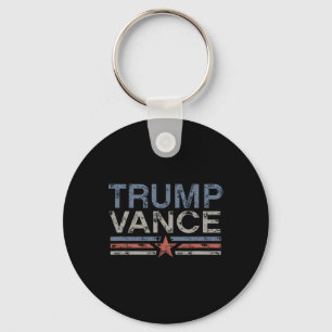 Trump Jd Vance 2024 Retro Stripe Trump Vance 2024 Key Ring