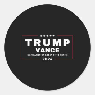 Trump Jd Vance Vp Make America Great Once Again! M Classic Round Sticker