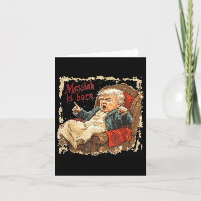 Trump Jesus Christ Ugly Christmas  Card (Front)