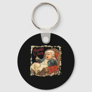 Trump Jesus Christ Ugly Christmas Key Ring