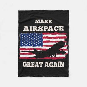 Trump Jet Political Make Airspace Great Again Fleece Blanket