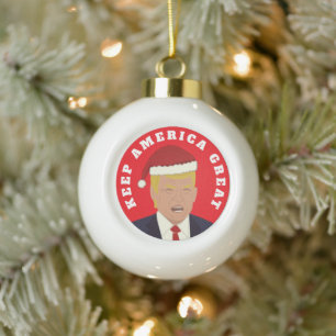 Trump Keep America Great Christmas Ball Ornament