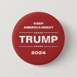 Trump Keep America Great President 2024 6 Cm Round Badge