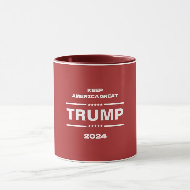Trump Keep America Great President 2024 Red Mug (Center)