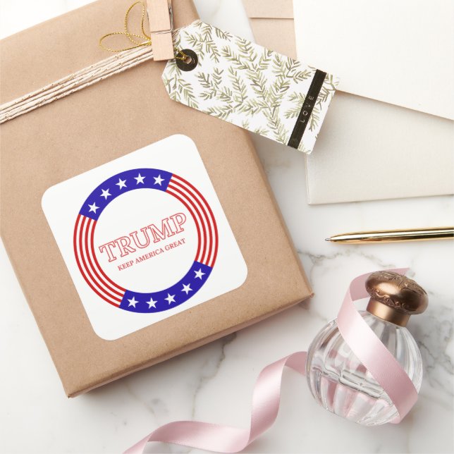 Trump Keep America Great Square Sticker (Gifting)