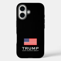 Trump Keep America Great USA flag iPhone 16 Case