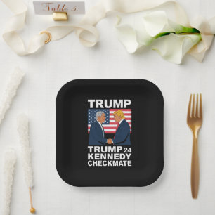 Trump Kennedy Checkmate 2024 Vote Trump Kennedy  Paper Plate