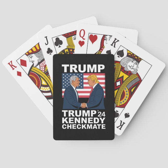 Trump Kennedy Checkmate 2024 Vote Trump Kennedy  Playing Cards (Back)