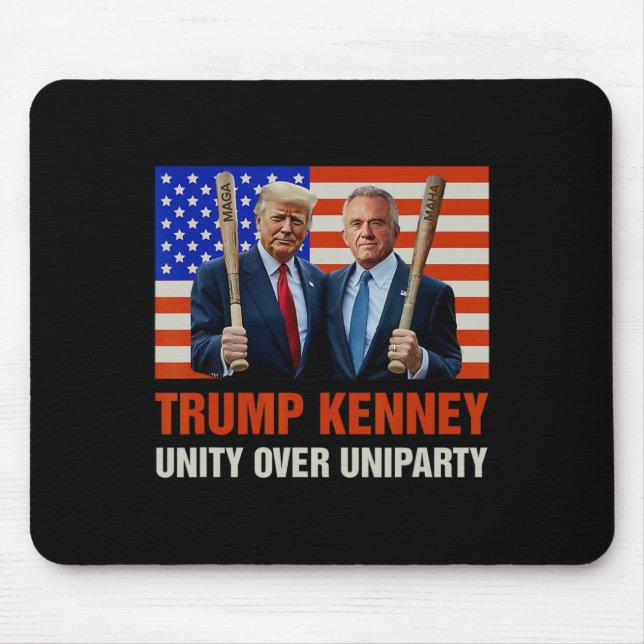 Trump Kennedy Unity Over Uniparty 2024 Funny Elect Mouse Mat (Front)