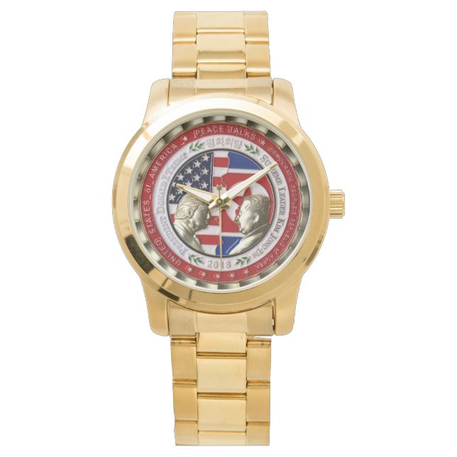 Trump & Kim In Singapore - Commemorative Coin Watch (Front)