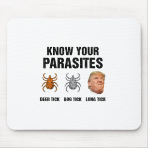 Trump Know Your Parasites Deer Tick Dog Tick Luna Mouse Mat