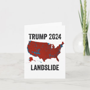 Trump Landslide Election Map 2024 Funny Pro Trump Card