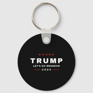 Trump Let's Go Brandon 4th Of July 2024 Maga Tee Key Ring