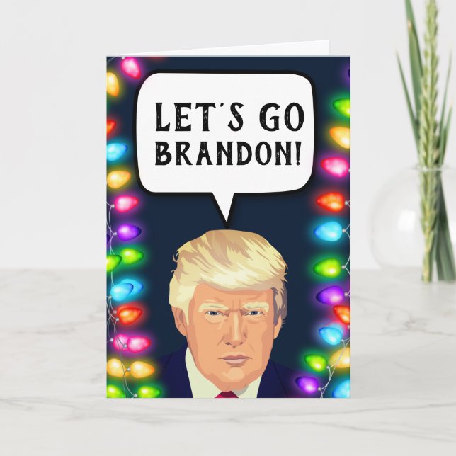 TRUMP LET'S GO BRANDON! CHRISTMAS Greeting Cards (Front)