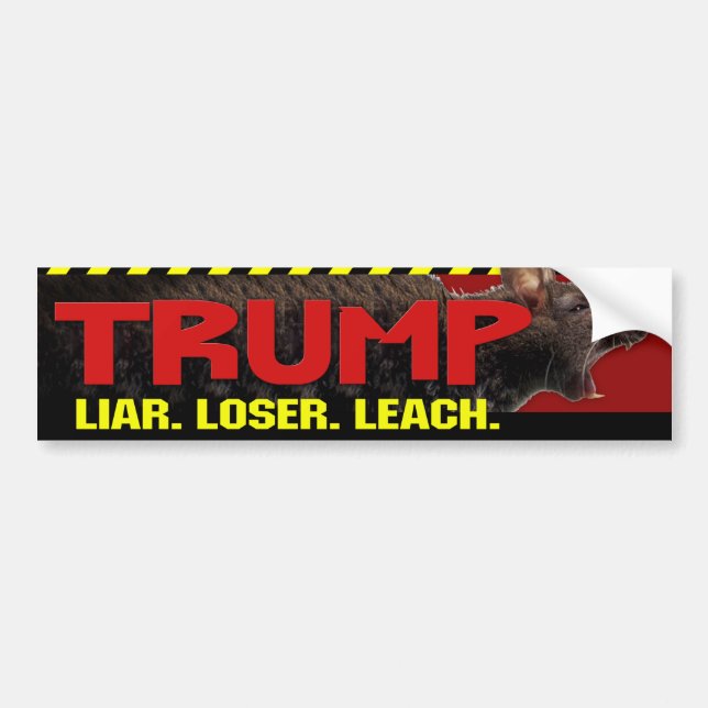 Trump -Liar, Loser, Leach Bumper Sticker (Front)