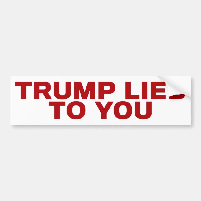 Trump Lied To You Tariffs Anti-Trump Bumper Sticker (Front)