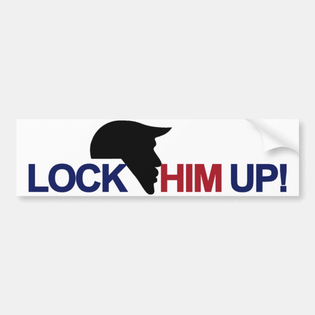 Trump Lock Him Up Bumper Sticker | Zazzle