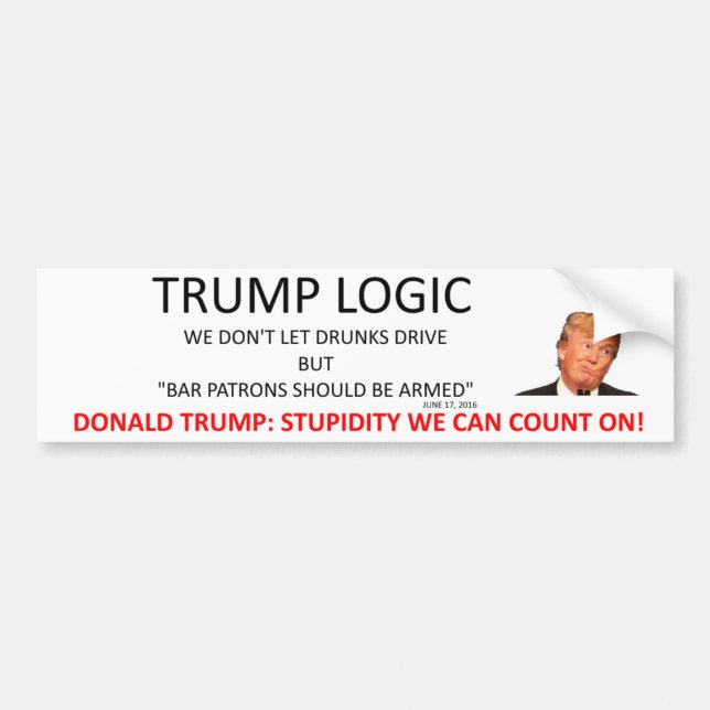 Trump Logic Bumper Sticker (Front)