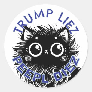 Trump Lolcat Classic Round Sticker