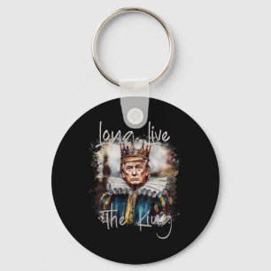 Trump Long Live The King Funny Trump Watercolor Gr Key Ring