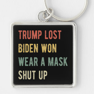 Trump Lost Biden Won Wear A Mask Shut Up I Key Ring